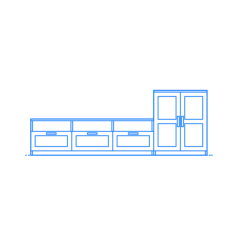 Furniture Entertainment Center Media Center Ikea Havsta Tv Storage Unit Combination 3 Bay L Shape Line Tracing Svg Vector, Free Vectors File
